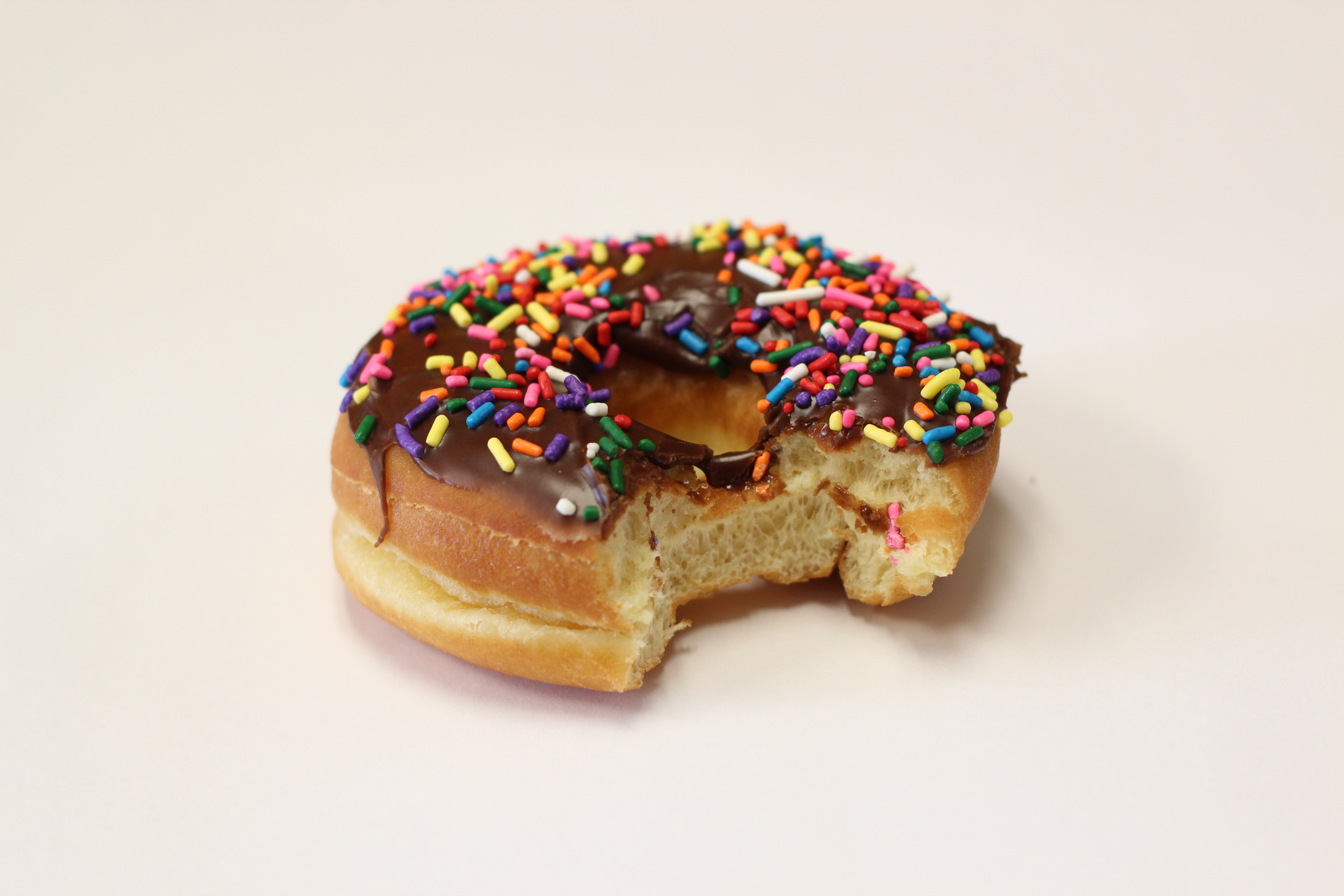 Donut with a bite taken